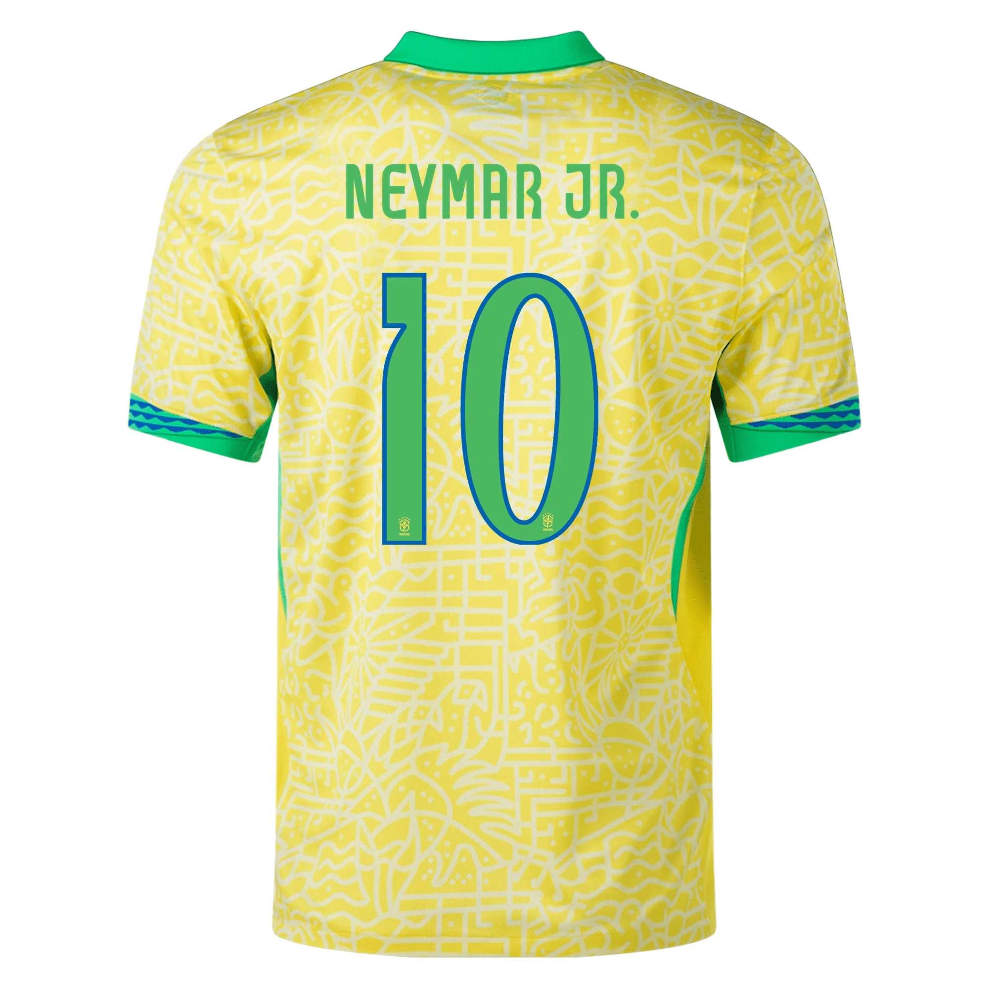 N Camiseta Local Auténtica Brasil NJR 24/25 (Amarillo Dinámico/Chifón Limón/Verde Chispa)