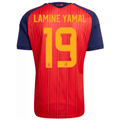 a Camiseta Local Copa Mundial Lamine Yamal España 2026 para Hombre (Rojo Intenso)
