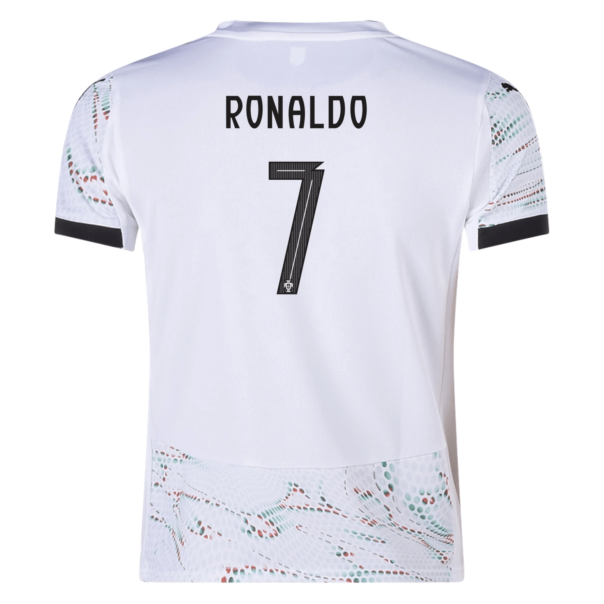P Camiseta Visitante Juvenil Portugal Cristiano Ronaldo 25/26 (Blanco P/Negro P)